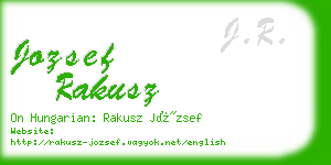 jozsef rakusz business card